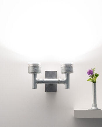 Flat Top Pancake Wall Uplighter Twin